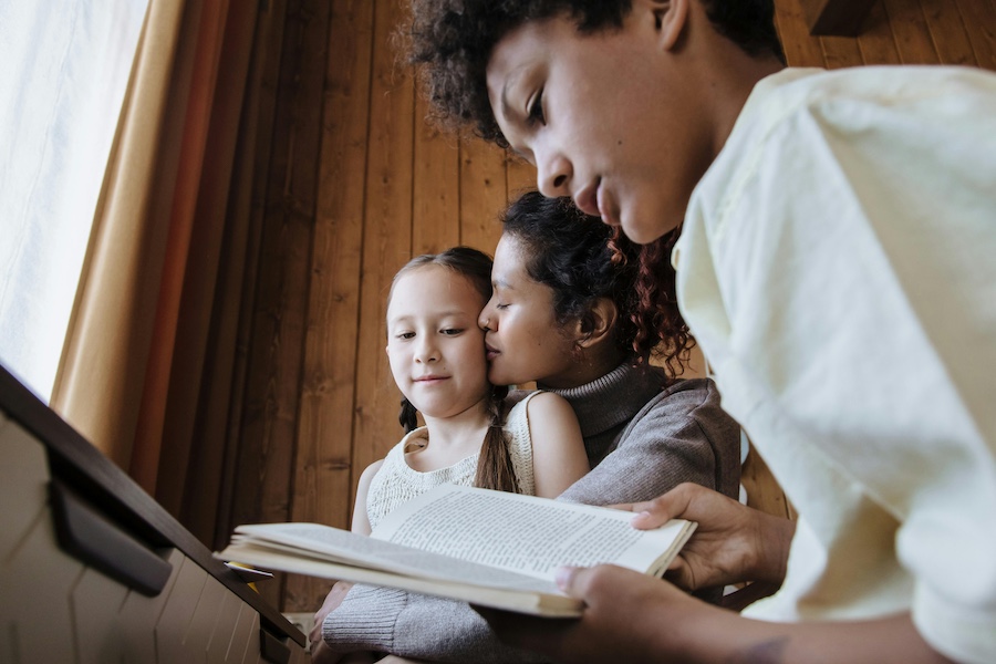 family reading